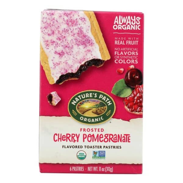 Nature's Path Organic Frosted Toaster Pastries - Cherry Pomegranate - Case of 12 - 11 oz. - Image 2