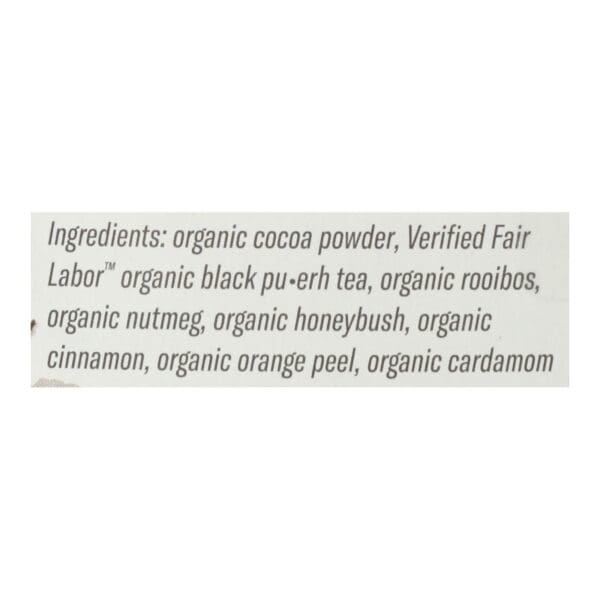 Numi Tea Organic Chocolate Pu-Erh - Case of 6 - 16 Bag