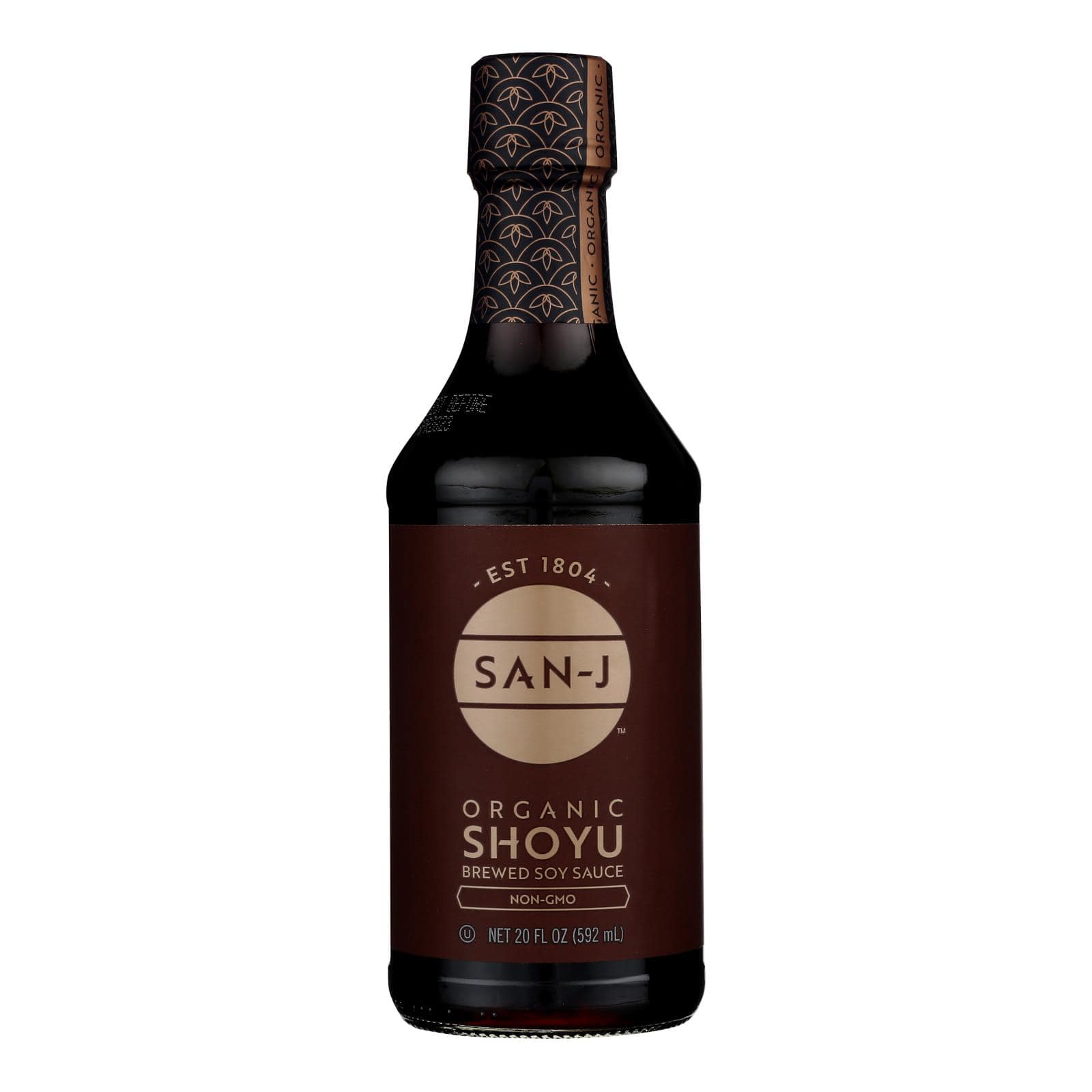 San - J Shoyu Soy Sauce - Organic - Case of 6 - 20 Fl oz.