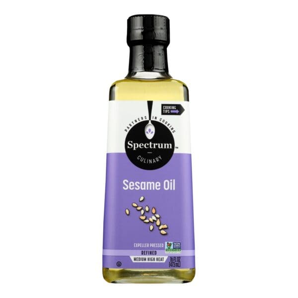 Spectrum Naturals Refined Sesame Oil - Case of 12 - 16 Fl oz. - Image 3