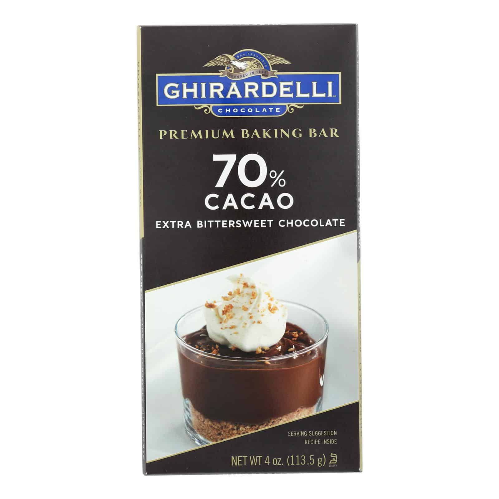 Ghirardelli Chocolate, Premium Baking Bar, Extra Bittersweet Chocolate - Case of 12 - 4 OZ - Image 3