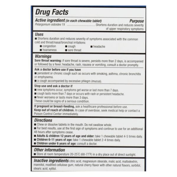 Nature's Way - Umcka ColdCare Cherry - 20 Chewables