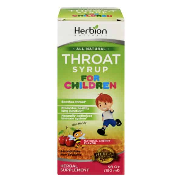 Herbion Naturals Throat Syrup - All Natural - Cherry - For Children - 5 oz - Image 2