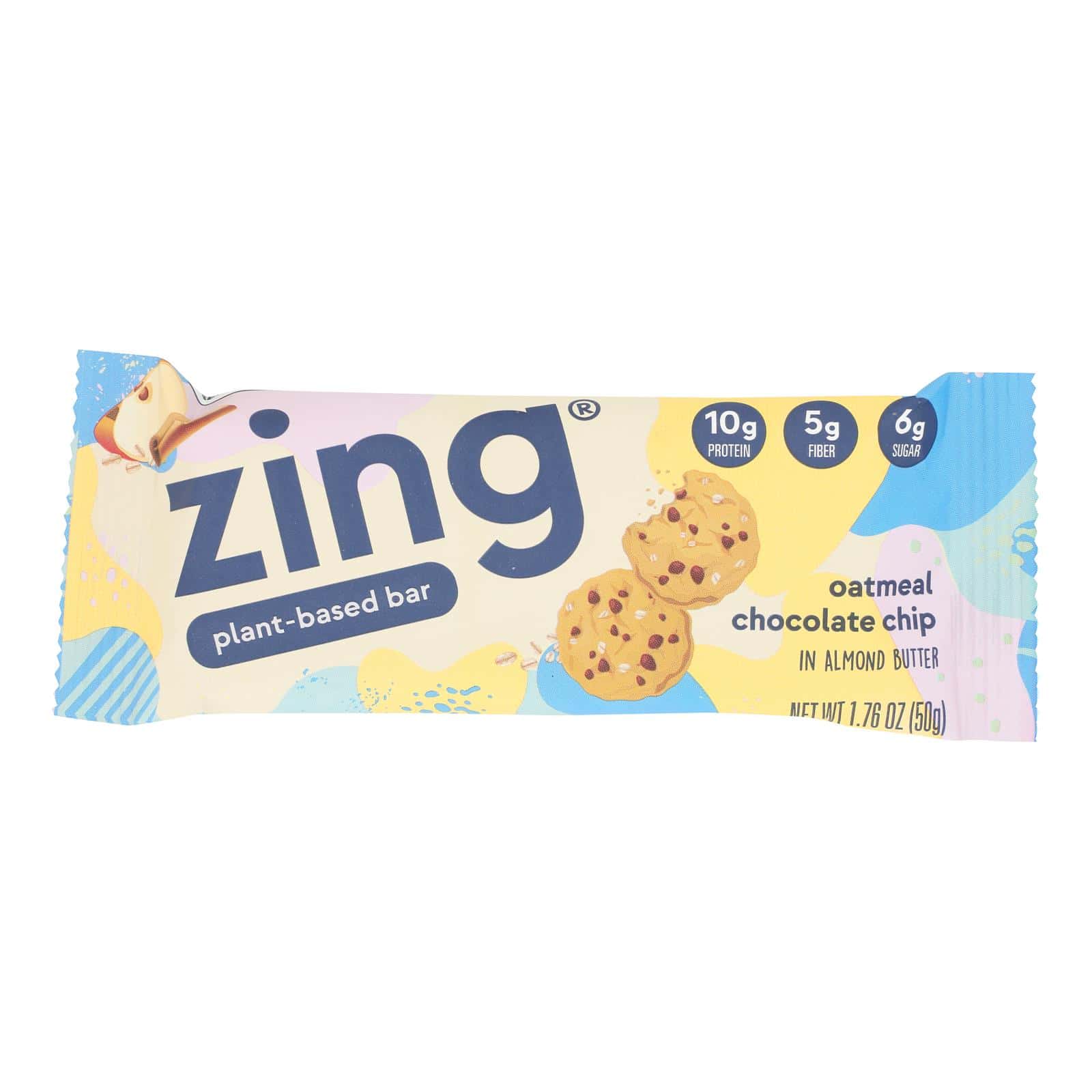 Zing Nutrition Bar - Oatmeal Chocolate Chip - Case of 12 - 1.76 oz. - Image 3