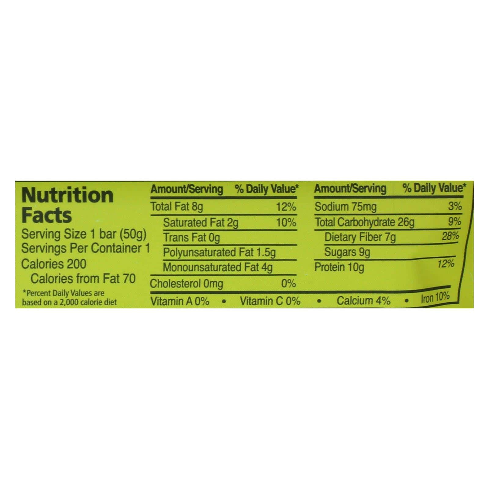 Zing Nutrition Bar - Oatmeal Chocolate Chip - Case of 12 - 1.76 oz.