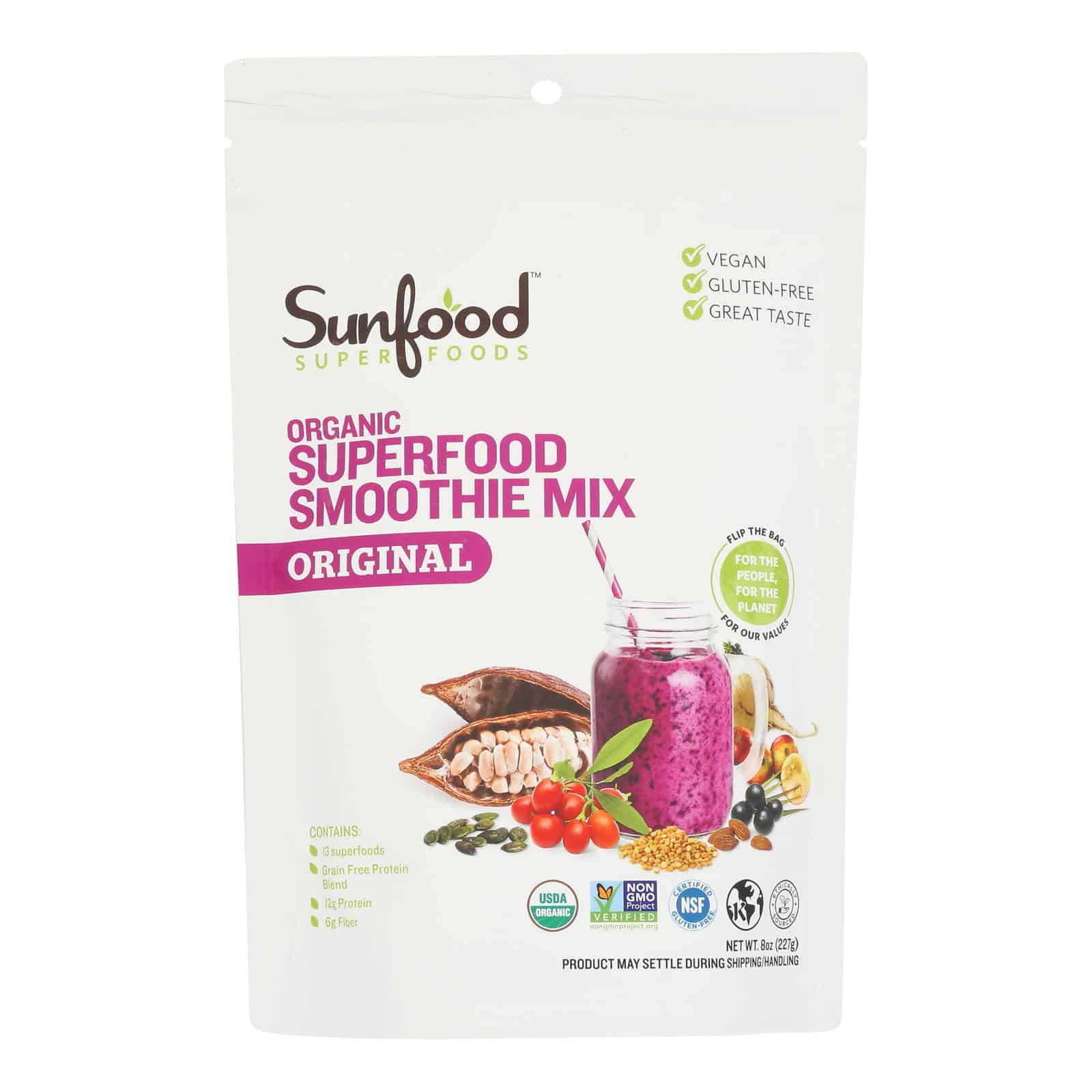Sunfood - Smthie Mix Raw Sprfd - 1 Each-8 OZ - Image 2