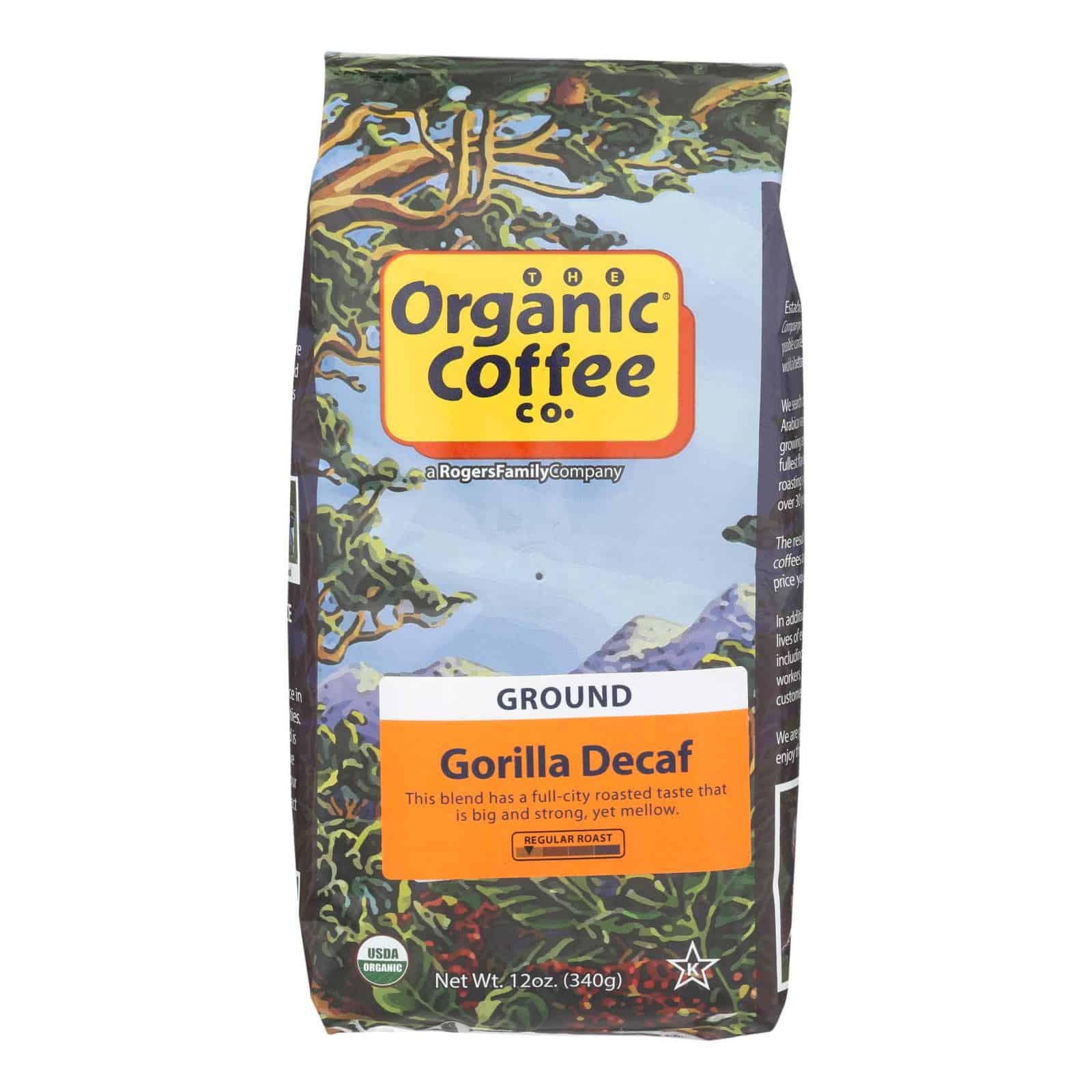 Organic Coffee Company Occ Gorilla Decaf Ground, Regular Roast - Case of 6 - 12 OZ - Image 2