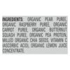 Happy Tot Toddler Food - Organic - Fiber and Protein - Stage 4 - Pear Raspberry Butternut Squash and Carrot - 4 oz - case of 16