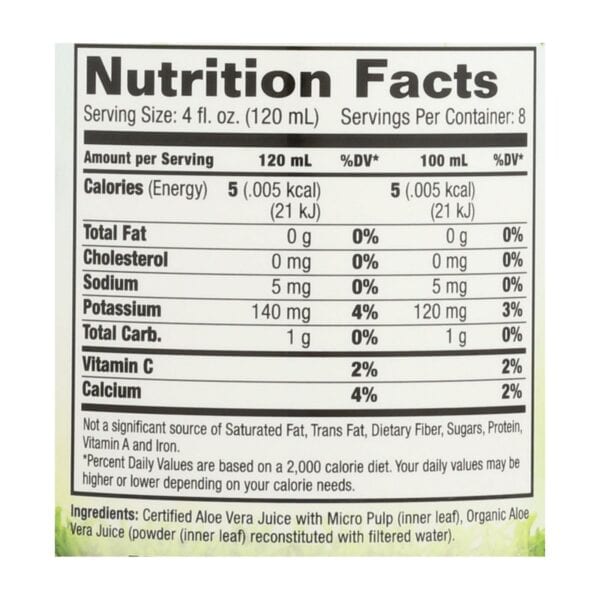 Dynamic Health Organic Aloe Vera Juice with Micro Pulp - 32 fl oz - Image 3
