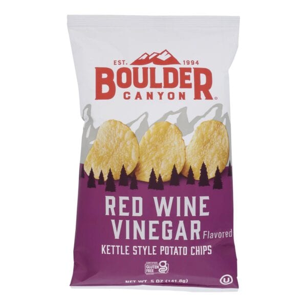 Boulder Canyon - Kettle Chips - Red Wine Vinegar - Case of 12 - 5 oz. - Image 2