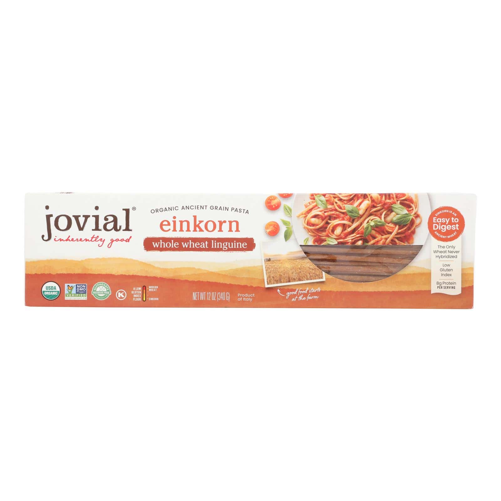 Jovial - Whole Wheat Einkorn Pasta - Linguine - Case of 12 - 12 oz.