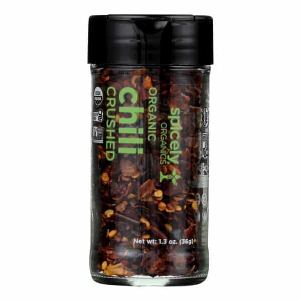 Spicely Organics - Organic Chili - Crushed - Case of 3 - 1.3 oz.