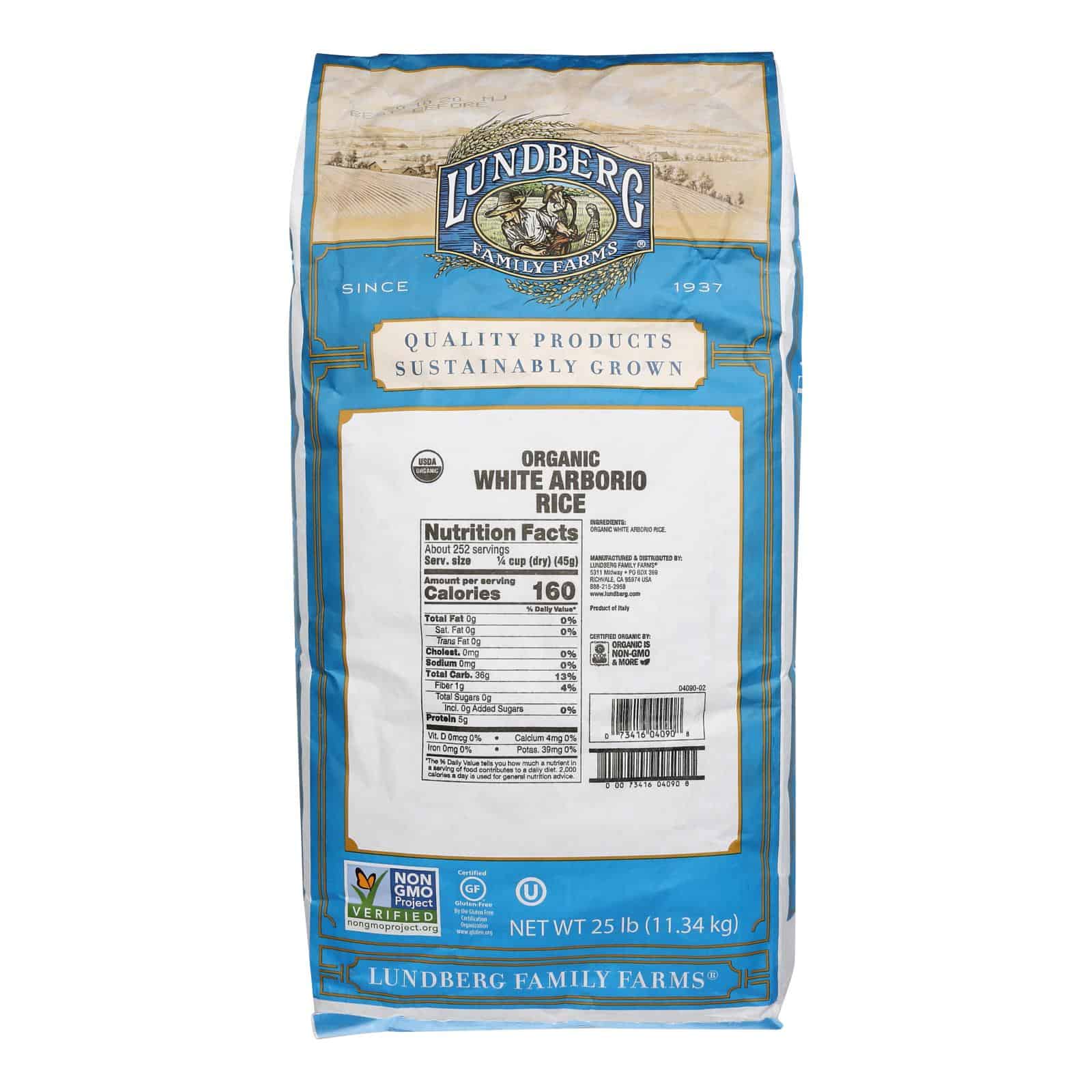 Lundberg Family Farms Organic California White Arborio Rice - Single Bulk Item - 25LB - Image 3