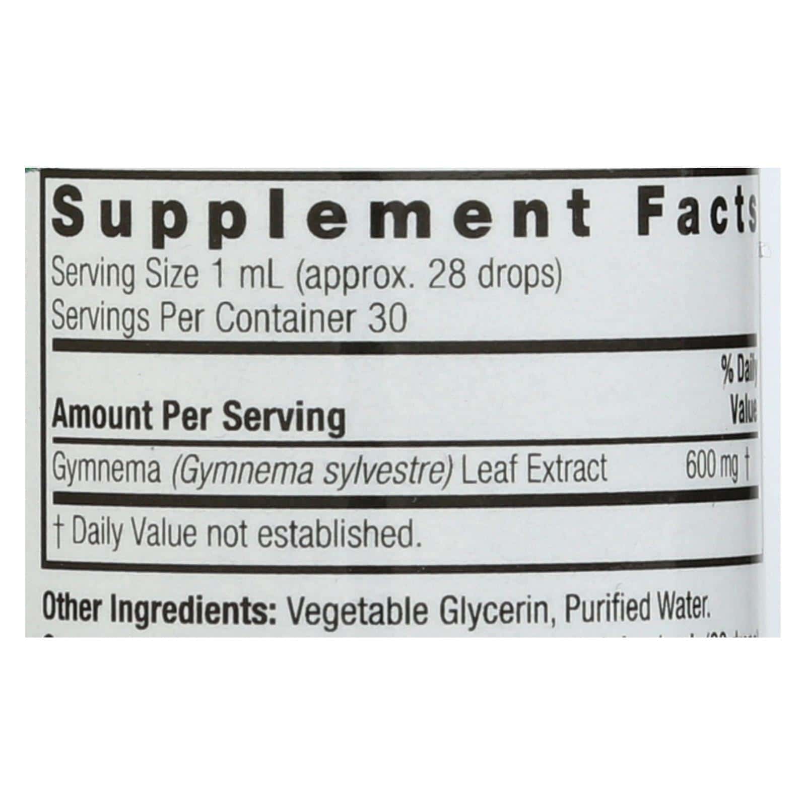 Nature's Answer - Gymnema Leaf Alcohol Free - 1 fl oz - Image 2