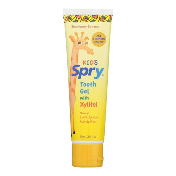 Spry Tooth Gel - Strawberry and Banana - 2 Fl oz.
