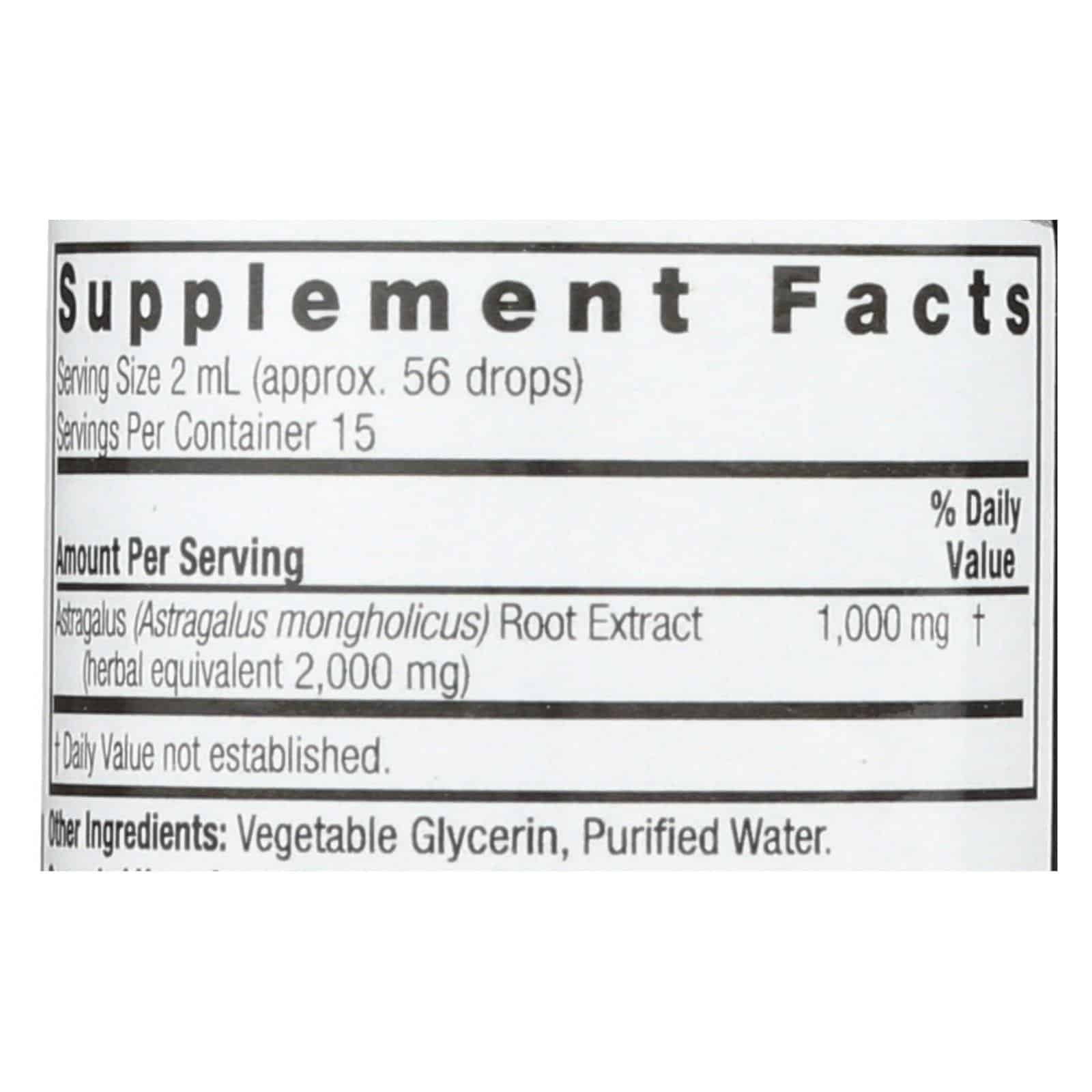 Nature's Answer - Astragalus Root Alcohol Free - 1 fl oz - Image 2