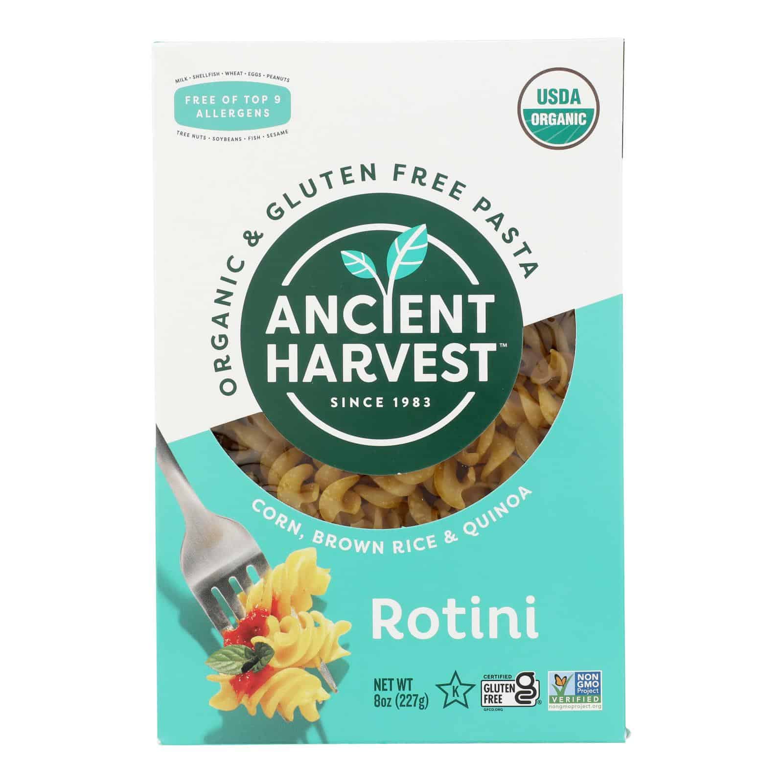 Ancient Harvest Organic Gluten Free Quinoa Supergrain Pasta - Rotelle - Case of 12 - 8 oz - Image 2