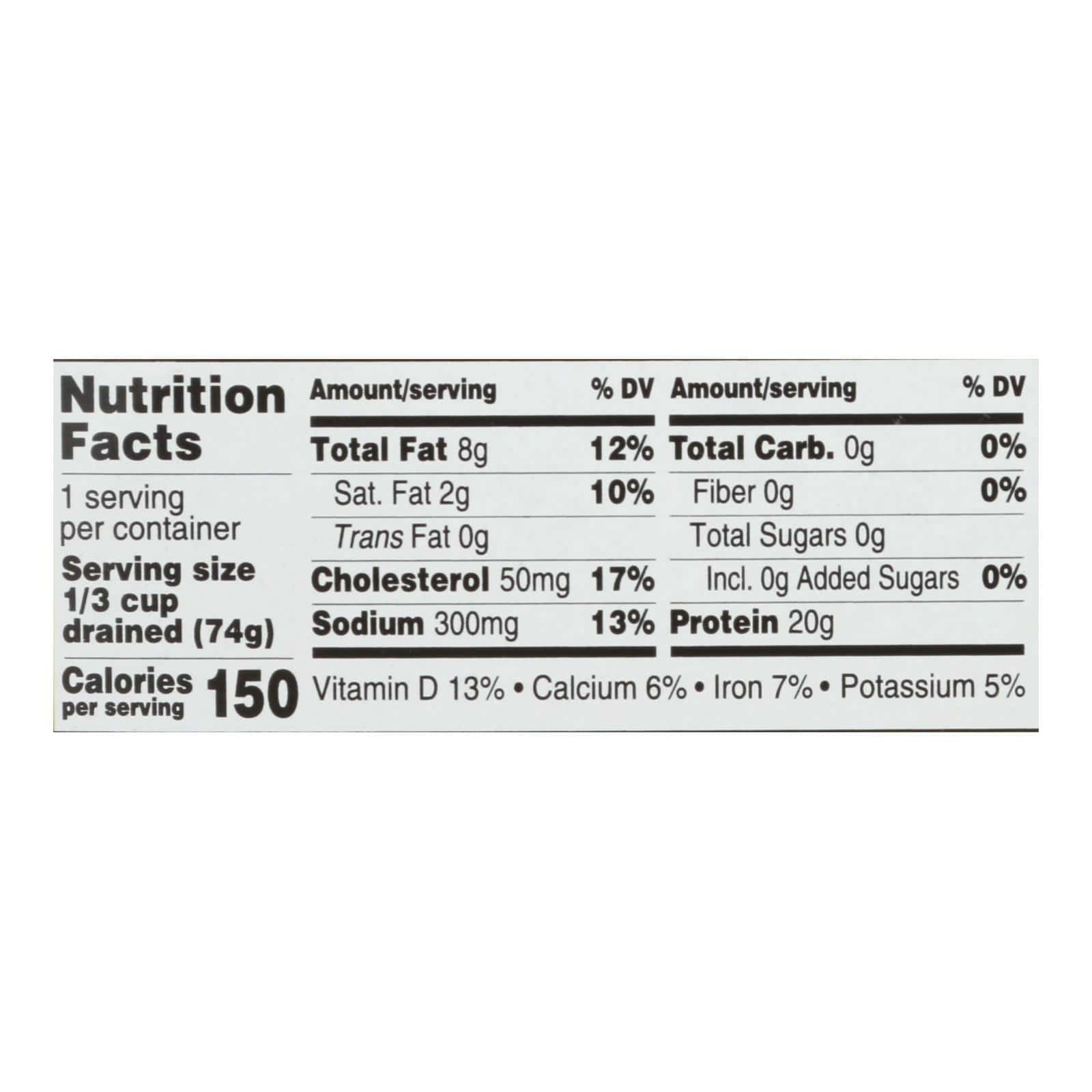 Season Brand Sardines - Skinless and Boneless - in Water - Salt Added - 3.75 oz - case of 12 - Image 2