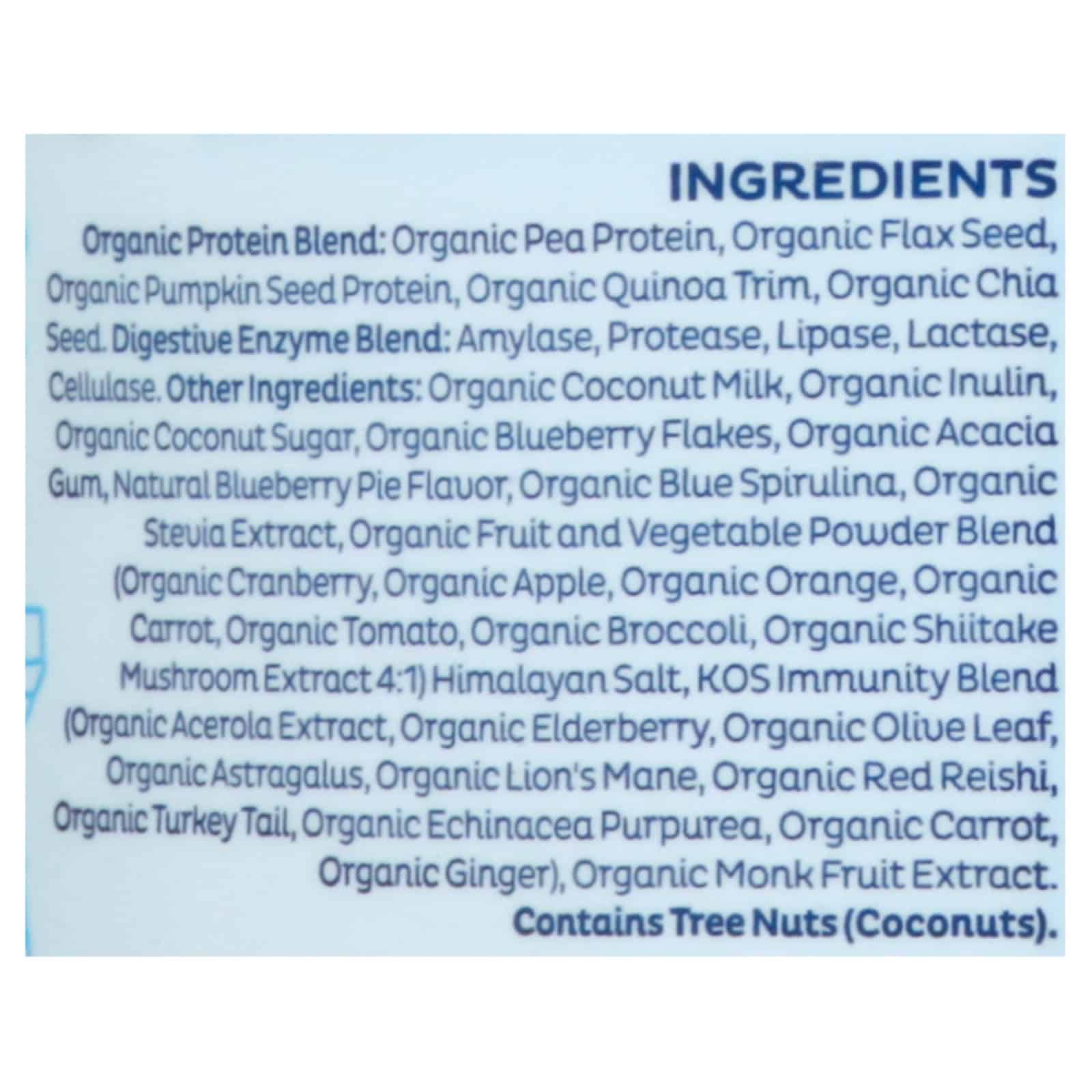 Kos - Prot Powder Blueberry - 1 Each-20.6 OZ - Image 2