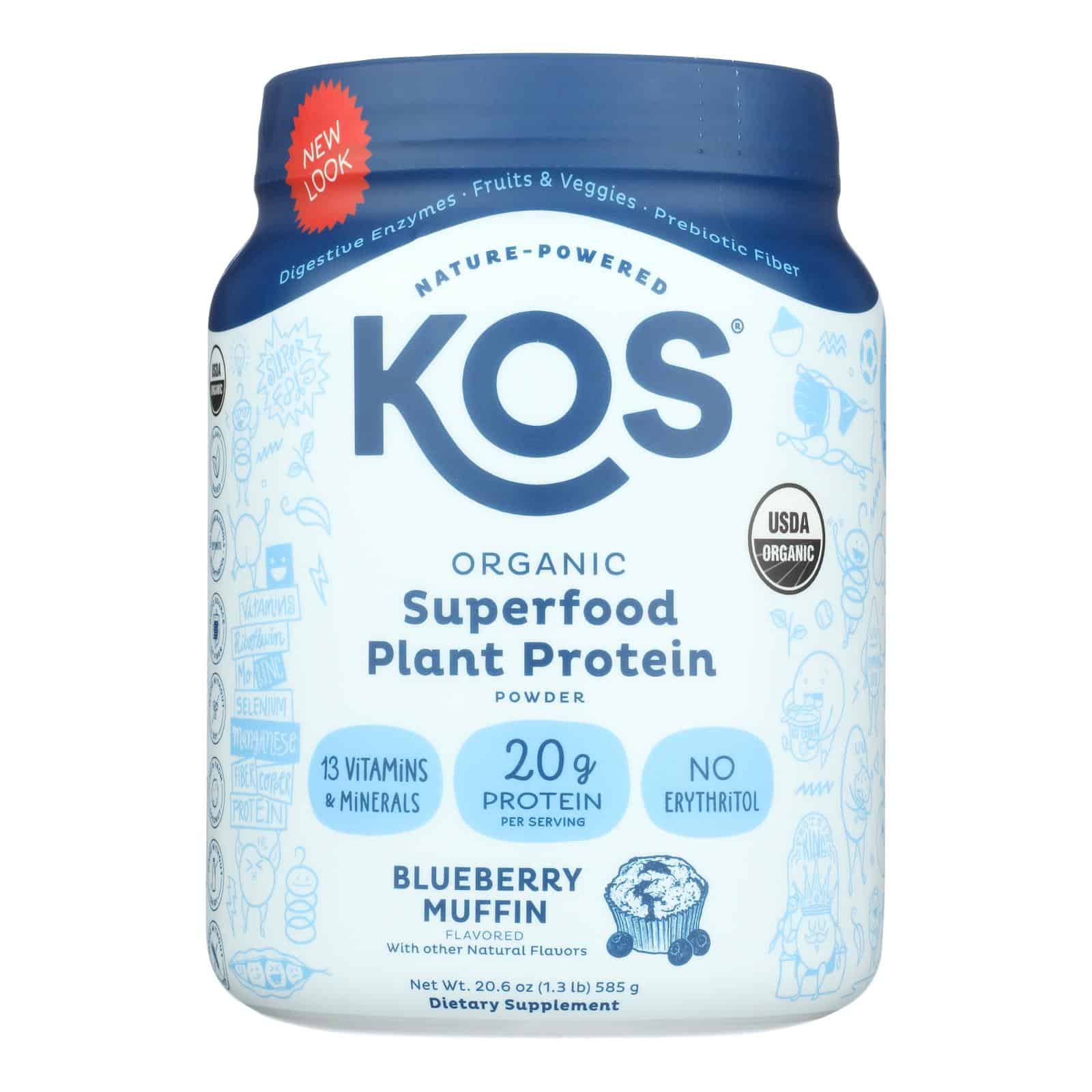 Kos - Prot Powder Blueberry - 1 Each-20.6 OZ - Image 3