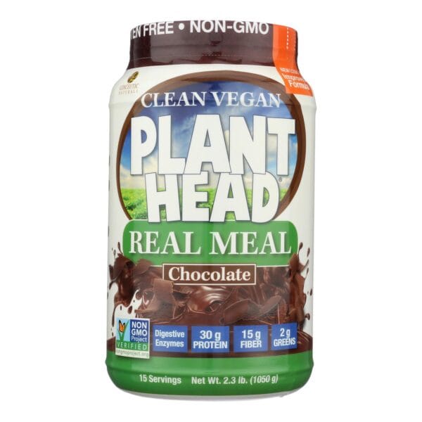 Genceutic Naturals Plant Head Real Meal - Chocolate - 2.3 lb - Image 2