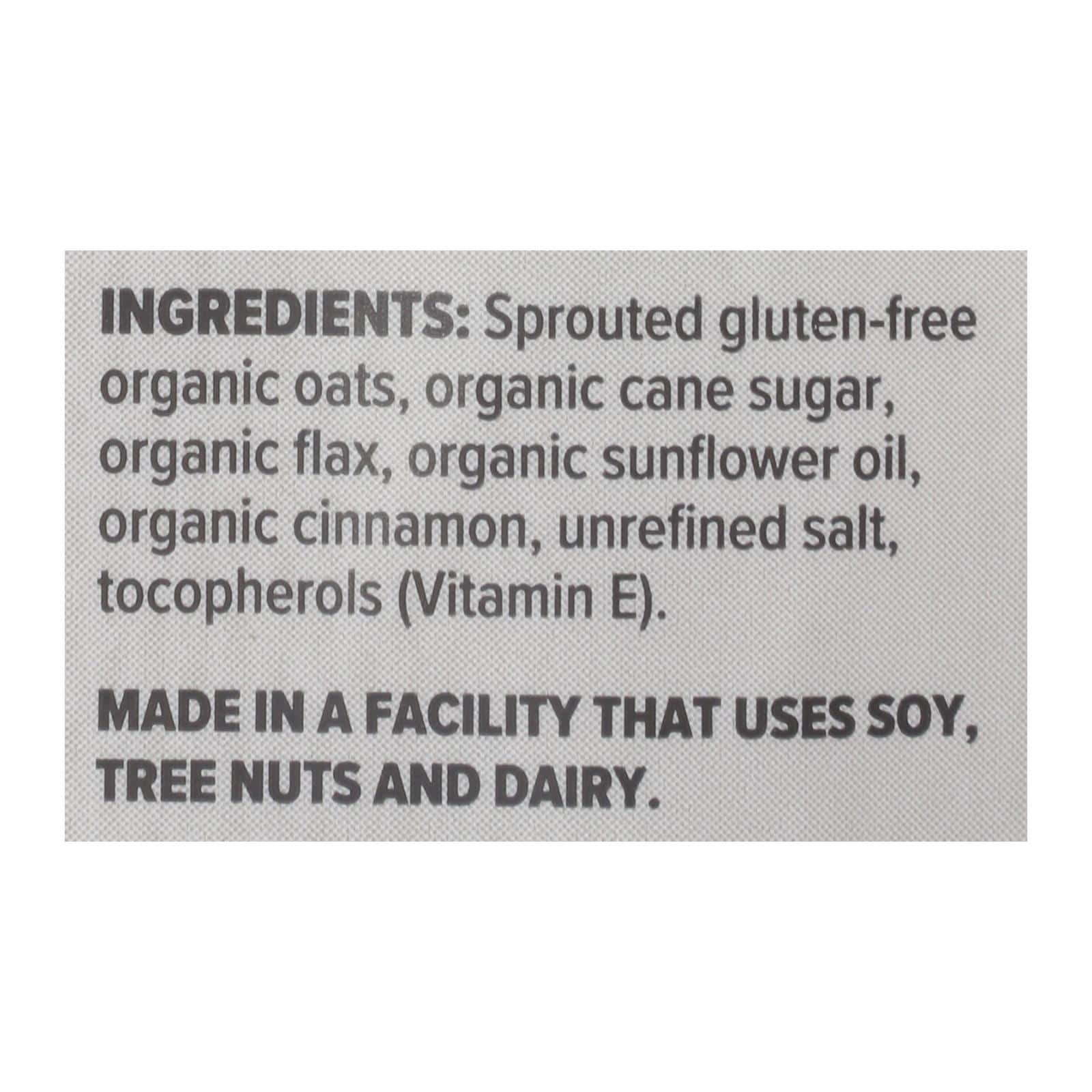 One Degree Organic Foods Cinnamon Flax Granola - Sprouted Oat - Case of 6 - 11 oz.