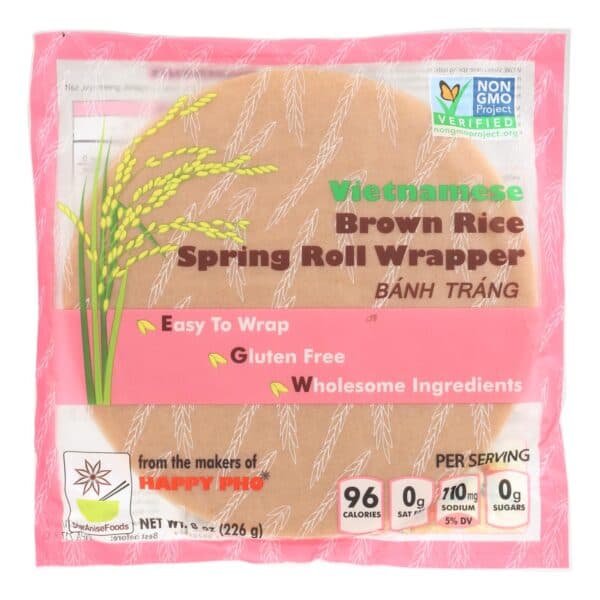 Star Anise Foods Spring Roll Wrapper - Brown Rice - Vietnamese - 8 oz - case of 6 - Image 3