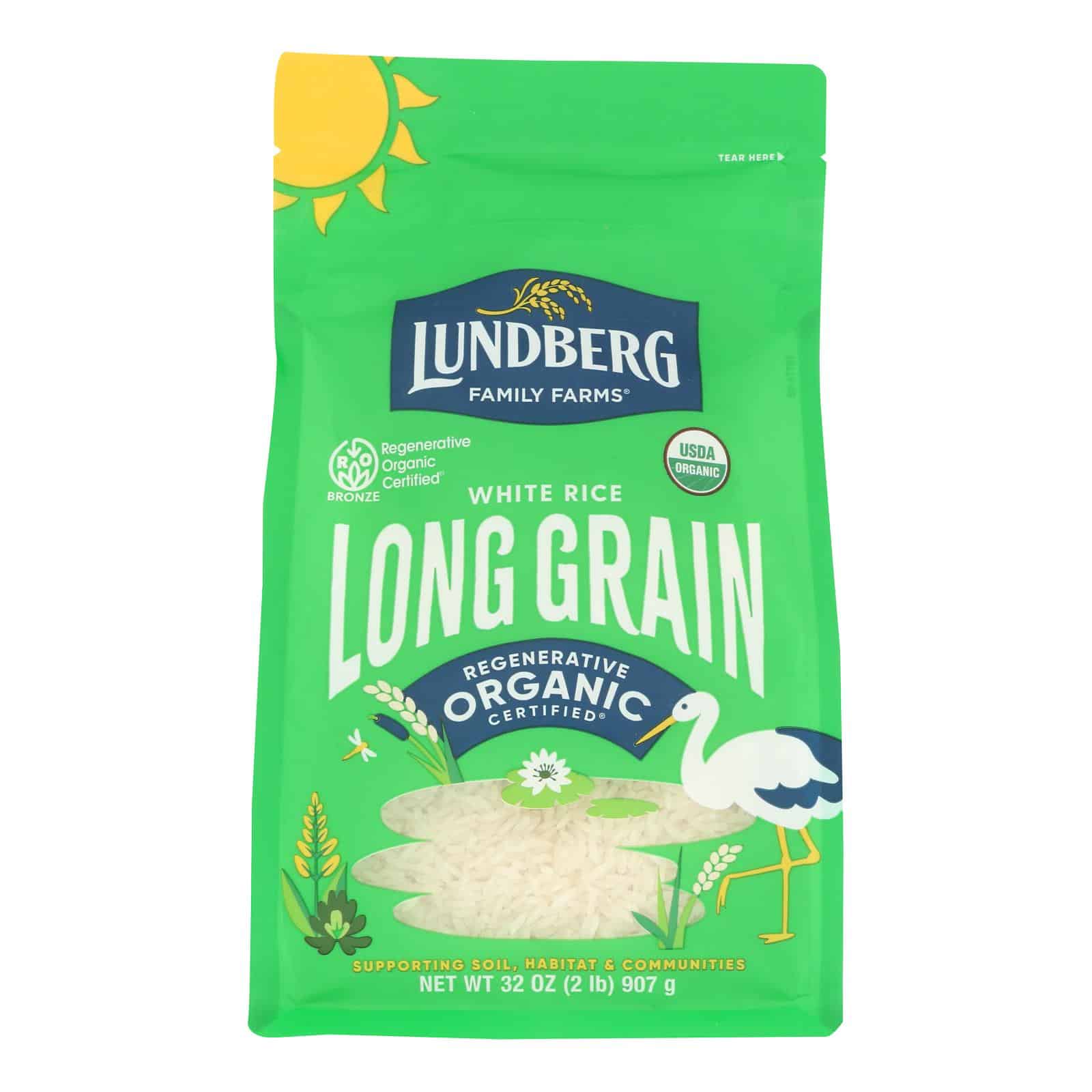 Lundberg Family Farms Organic White Organic Long Grain Rice - Case of 6 - 2 lb.
