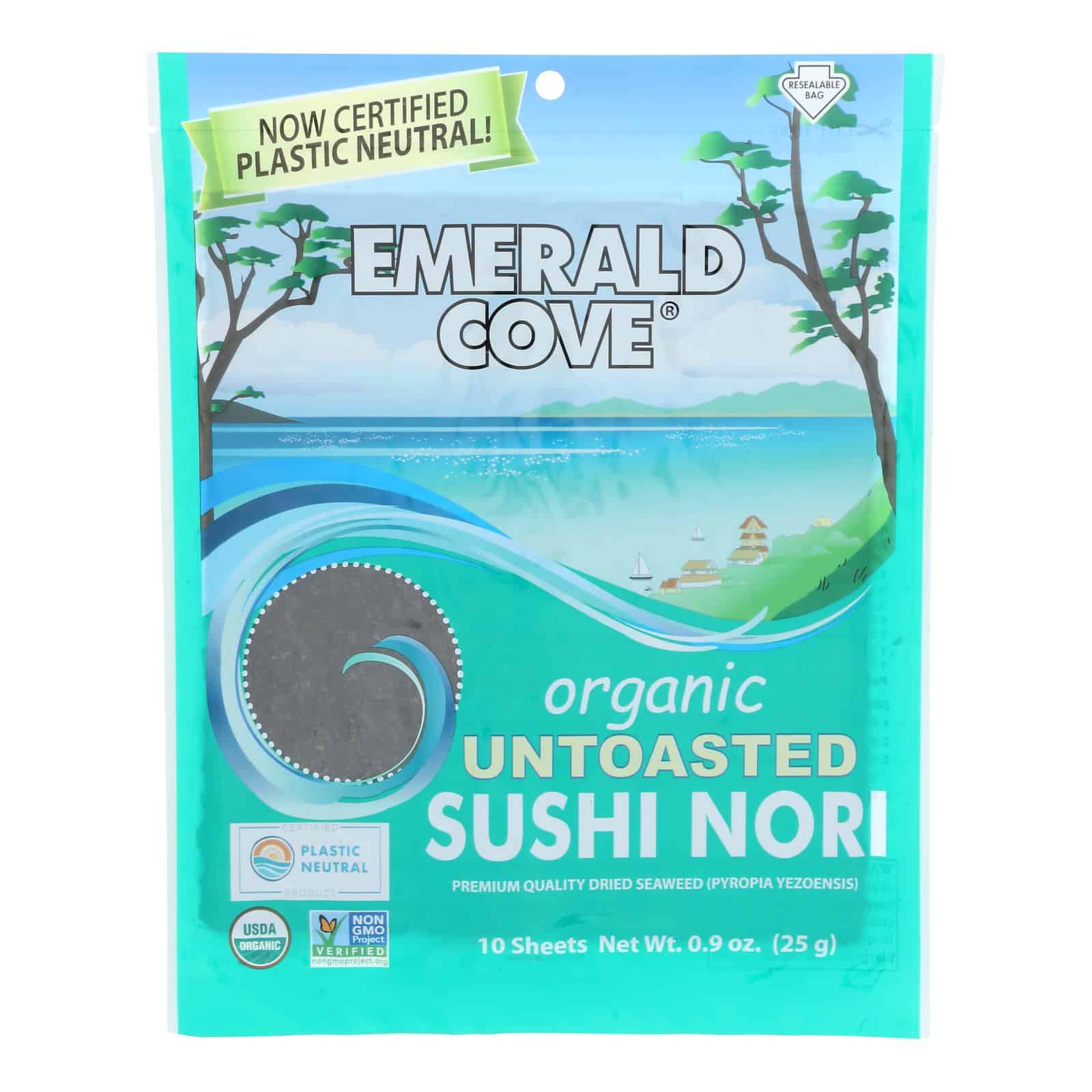 Emerald Cove Organic Pacific Nori - Untoasted Hoshi - Silver Grade - .9 oz - Case of 6 - Image 2