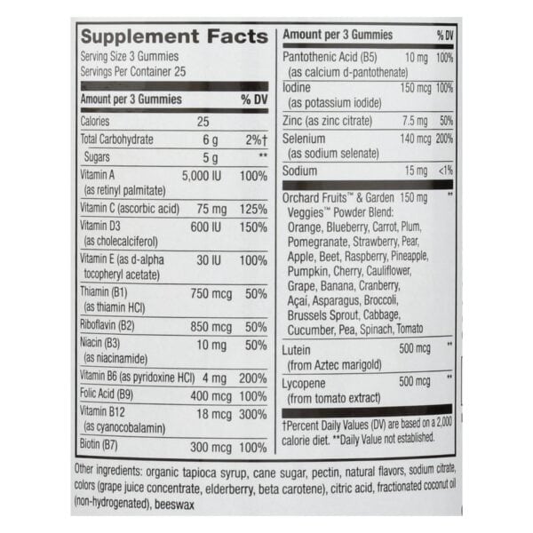 Nature's Way - Alive! Men's Multi-Vitamin Gummies - 50 Plus - 75 Gummies - Image 2