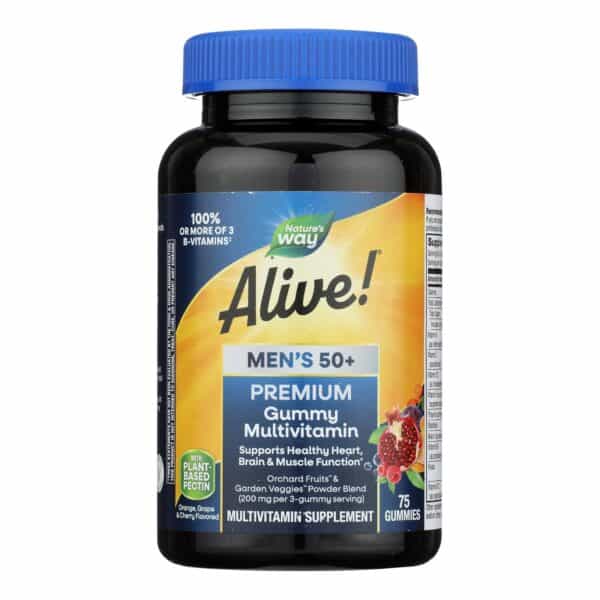 Nature's Way - Alive! Men's Multi-Vitamin Gummies - 50 Plus - 75 Gummies