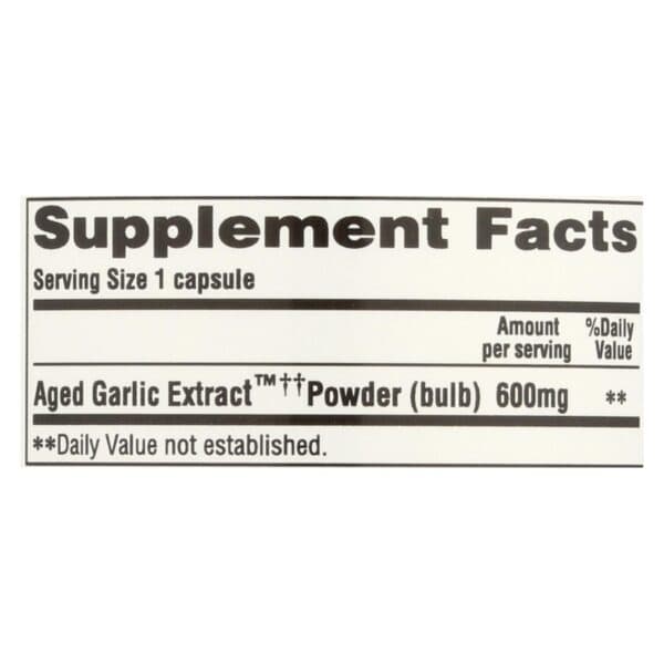 Kyolic - Aged Garlic Extract Cardiovascular Extra Strength Reserve - 60 Capsules - Image 2