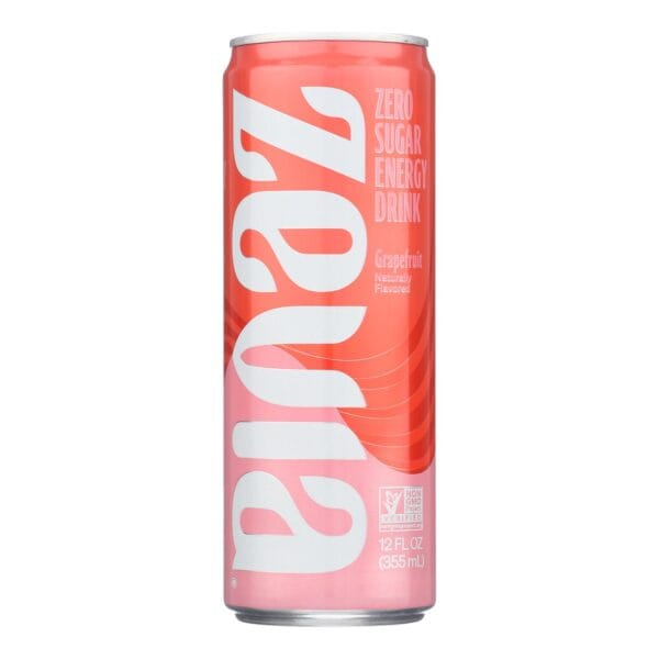 Zevia Zero Calorie Energy Drink - Grapefruit - Case of 12 - 12 fl oz