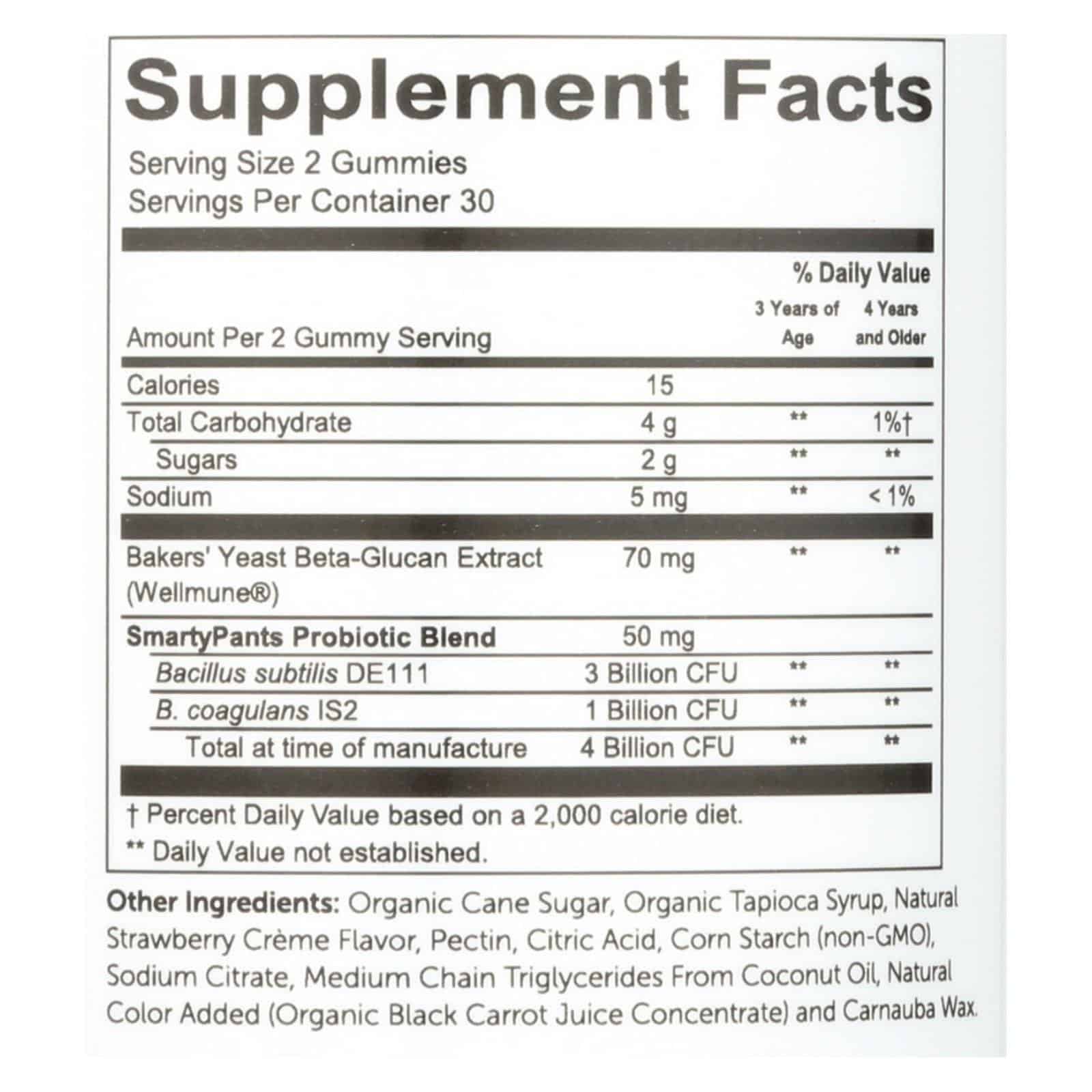 Smartypants Kids Probiotic - Straw Creme - 60 count - Image 2