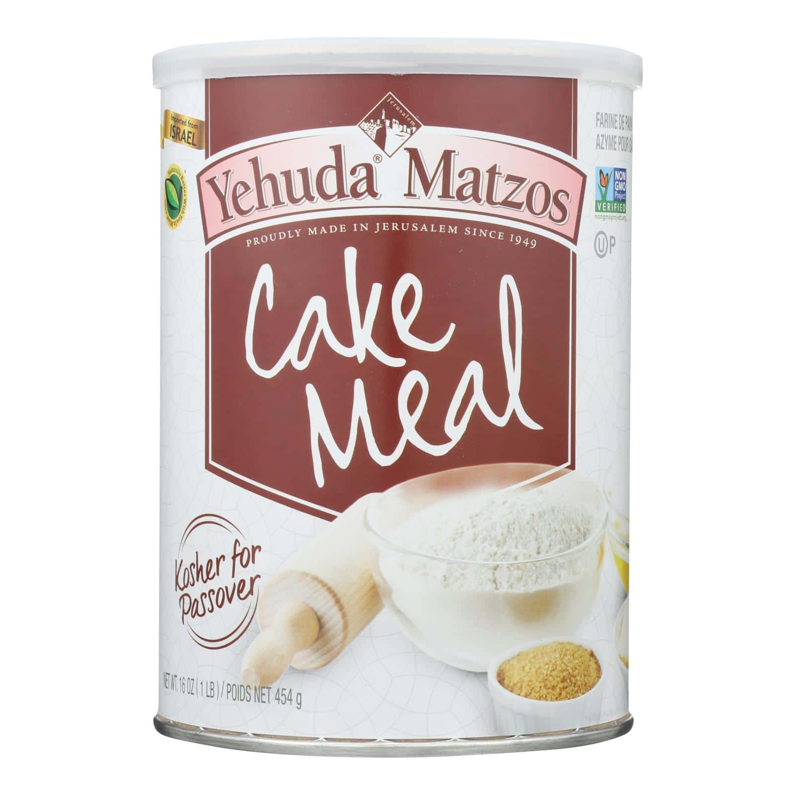 Yehuda - Cake Meal Canister Kosher for Passover - Case of 12 - 16 OZ - Image 2