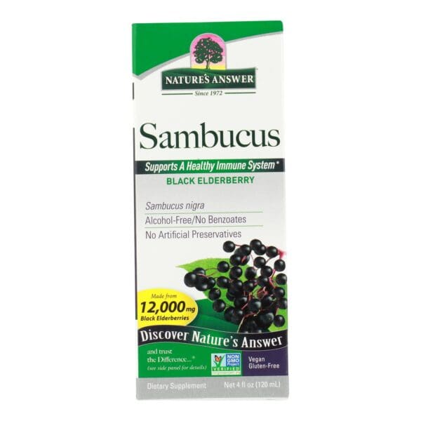 Nature's Answer - Sambucus nigra Black Elder Berry Extract - 4 fl oz