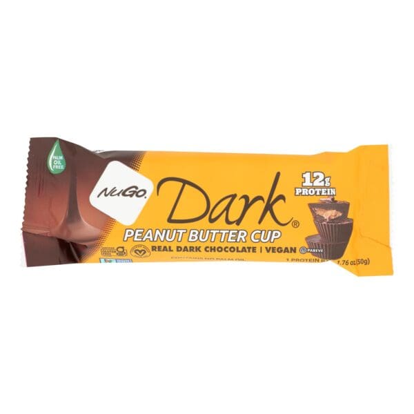 NuGo Nutrition Bar - Dark - Peanut Butter Cup - 1.76 oz - Case of 12