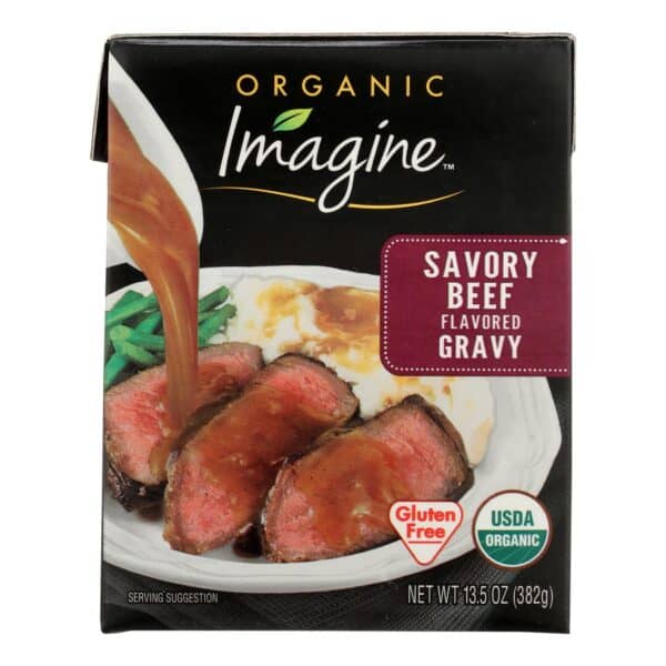 Imagine Foods Organic Gravy - Savory Beef - Case of 12 - 13.5 fl oz - Image 2