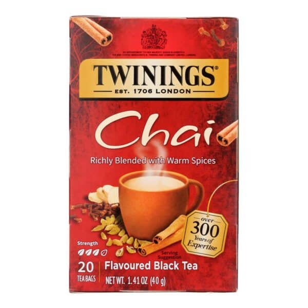 Twinings Tea Chai - Case of 6 - 20 Bags - Image 2