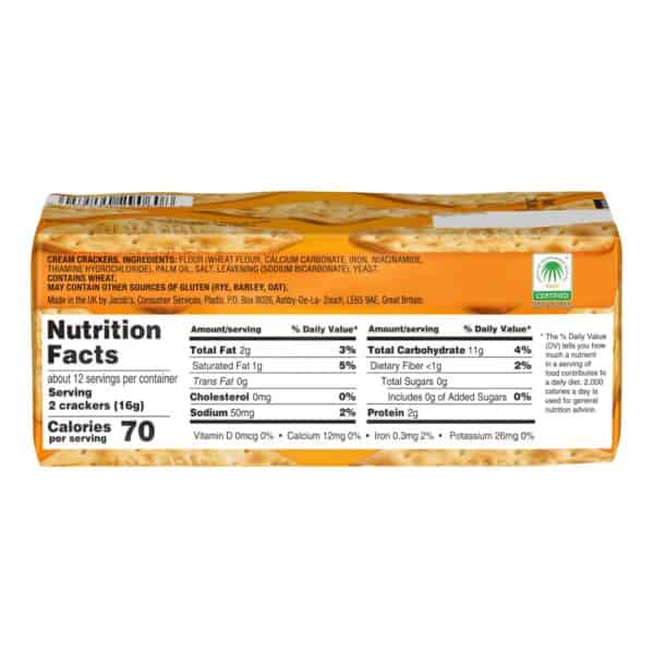 Jacobs Cream Crackers - 7.05 oz - case of 24 - Image 2