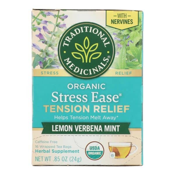 Traditional Medicinals Relaxation Tea - Stress Ease Cinnamon - Case of 6 - 16 Bags - Image 2