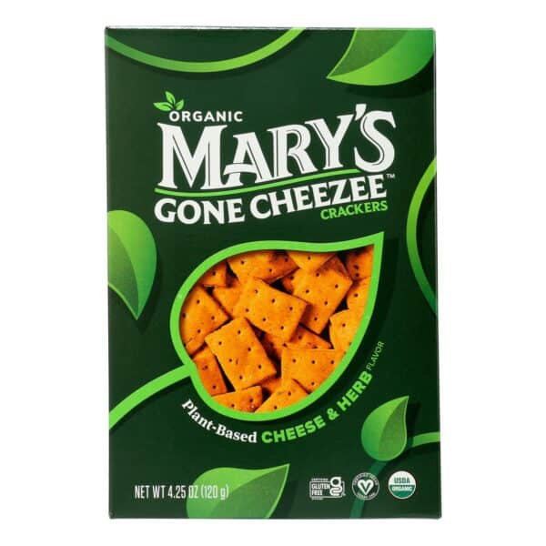 Mary's Gone Crackers - Crckr Peanut Bsd Hrb Chs - Case of 6-4.25 OZ - Image 2