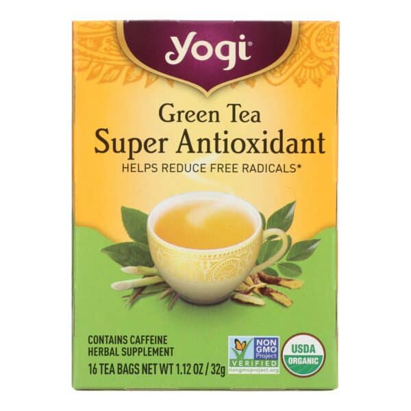 Yogi Green Tea Super Anti-Oxidant - 16 Tea Bags - Case of 6
