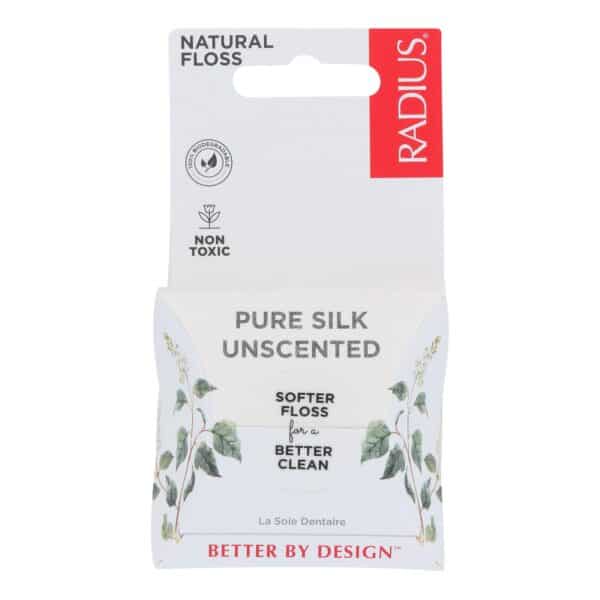 Radius - Floss - Silk - Waxed - Round - Unflavored - 33 yd - Case of 6