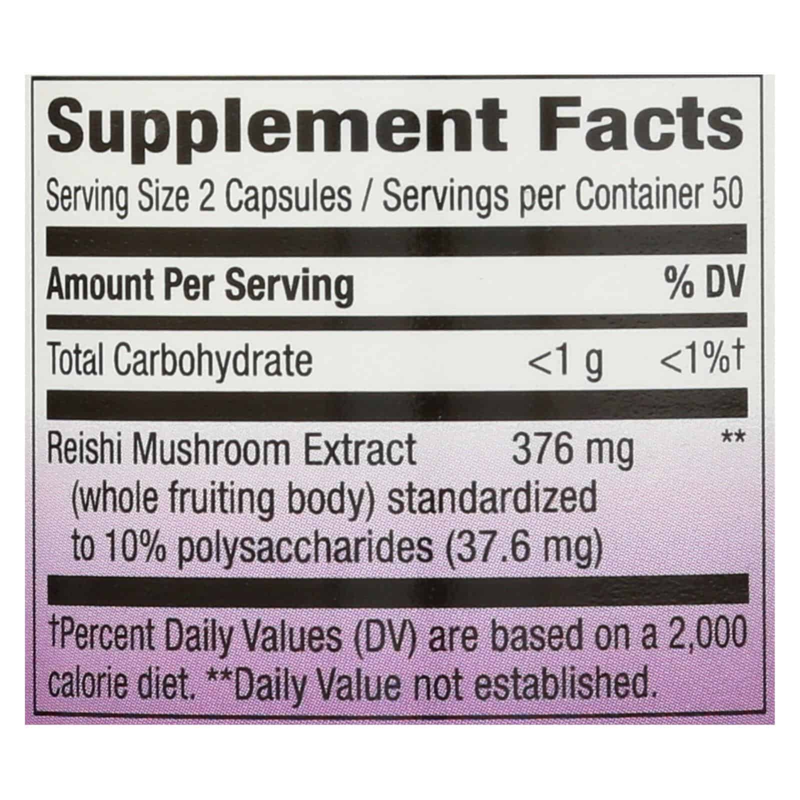 Nature's Way - Reishi Standardized - 100 Capsules - Image 3