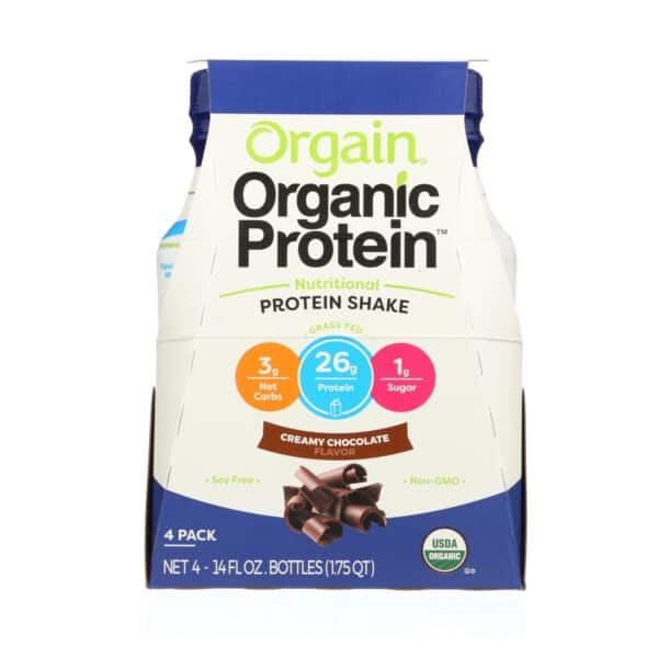 Orgain Creamy Chocolate Nutritional Protein Shake - Case of 12 - 14 FZ - Image 2