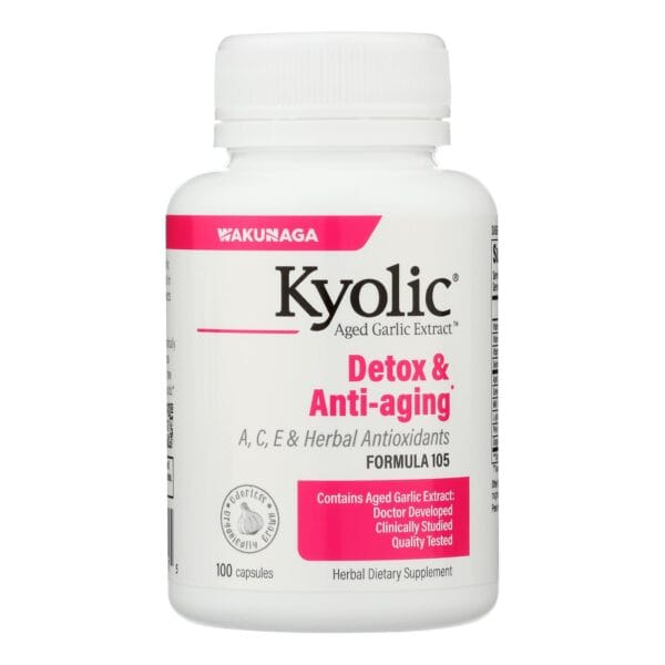 Kyolic - Aged Garlic Extract Detox and Anti-Aging Formula 105 - 100 Capsules - Image 2