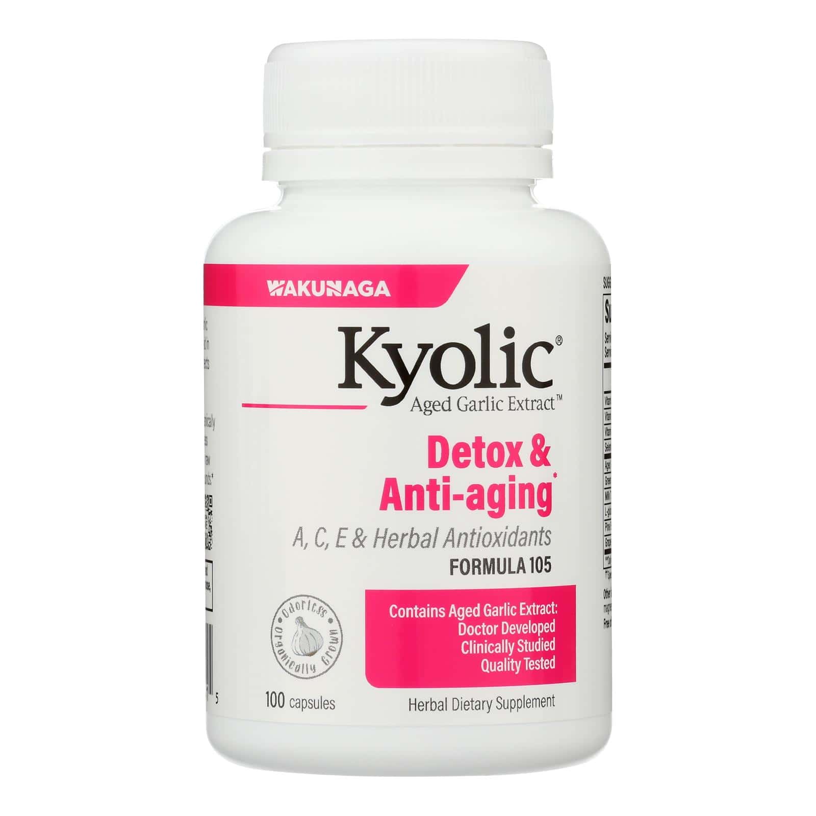 Kyolic - Aged Garlic Extract Detox and Anti-Aging Formula 105 - 100 Capsules - Image 2