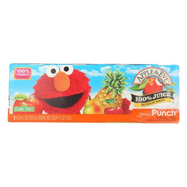 Apple and Eve Sesame Street Juice Elmo's Punch - Case of 6 - 6 Bags