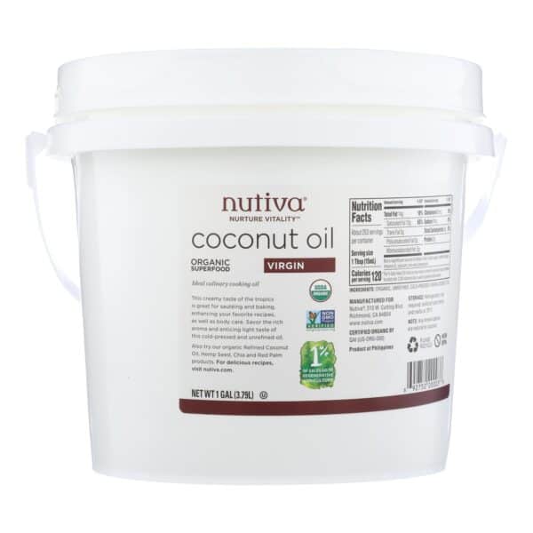 Nutiva Organic Coconut Oil - Extra Virgin - 1 gal - Image 2